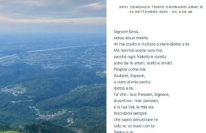 Preghiera a Gesù: Restare Dietro al Signore e Seguire la Sua Via Preghiera a Gesù: Restare Dietro al Signore e Seguire la Sua Via