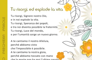 Tu risorgi ed esplode la vita Tu risorgi ed esplode la vita