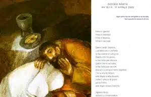 Preghiera del Giovedì Santo 2025 – Preghiera per vivere l’Eucaristia giovediÌ€ santo