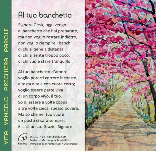 Al tuo banchetto preghiera al banchetto di Gesรน