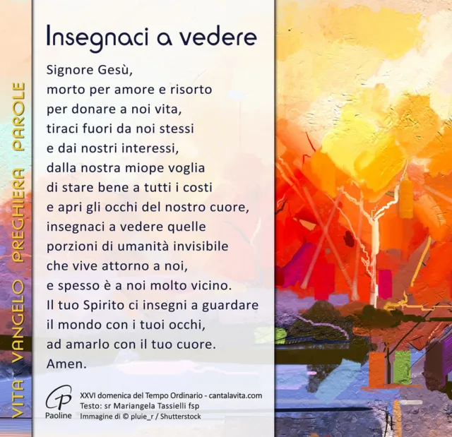 Insegnaci a vedere - xxvi-anno-c-preghiera Insegnaci a vedere