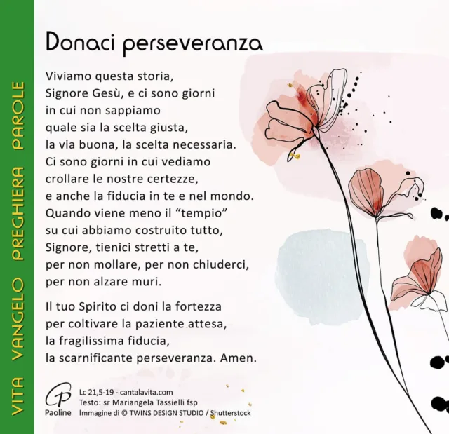 Donaci perseveranza - xxxiii-anno-c-preghiera