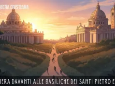 Preghiera davanti alle Basiliche dei Santi Pietro e Paolo Preghiera davanti alle Basiliche dei Santi Pietro e Paolo