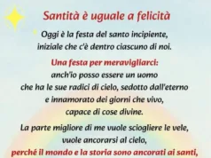 Santitร  รจ uguale a felicitร  Santitร  รจ uguale a felicitร