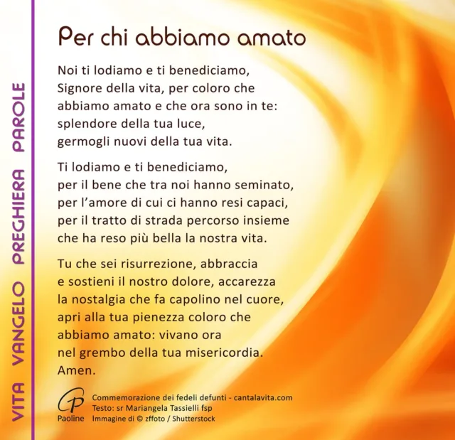 Per coloro che abbiamo amato