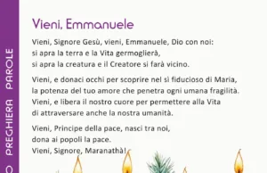 Vieni, Emmanuele Vieni Signore Gesù