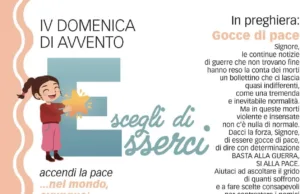 Quarta domenica di Avvento: Gocce di pace gocce di pace