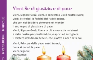 Vieni, Re di giustizia e di pace Vieni, Re di giustizia e di pace