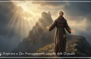 Preghiera a San Francesco nella cappella delle Stigmate Preghiera a San Francesco nella cappella delle Stigmate