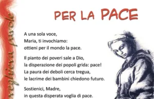 Preghiera per la Pace Preghiera a Maria
