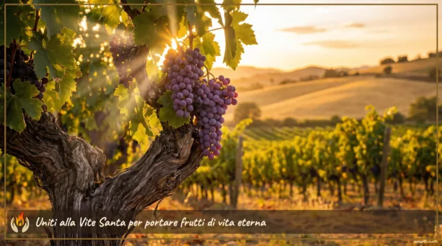 Uniti alla Vite Santa per portare frutti di vita eterna Uniti alla Vite Santa per portare frutti di vita eterna