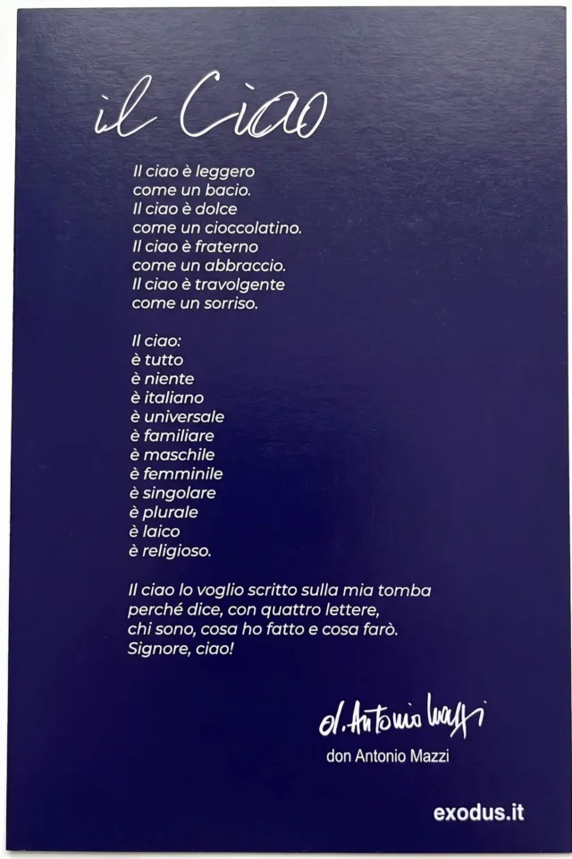 il ciao Il Ciao - Testamento spirituale di don Antonio Mazzi