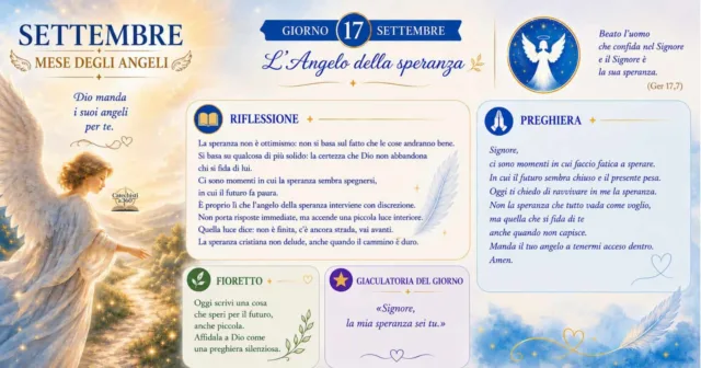 17 settembre: L'Angelo della speranza 17 settembre: L'Angelo della speranza