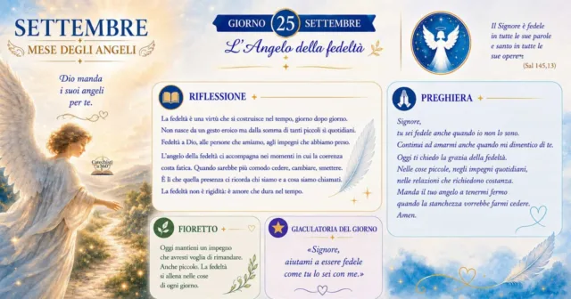 25 settembre- L'Angelo della fedeltà 25 settembre: L'Angelo della fedeltà
