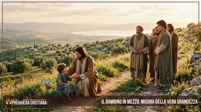 Il bambino in mezzo, misura della vera grandezza Il bambino in mezzo, misura della vera grandezza