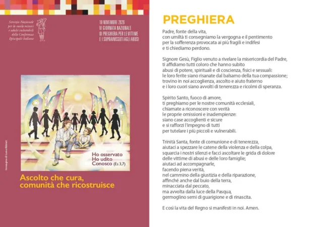 Preghiera per la VI Giornata Nazionale di Preghiera per le Vittime e i Sopravvissuti agli Abusi