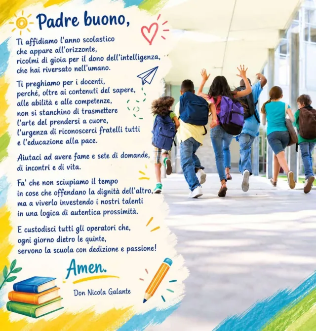 Preghiera per l'inizio dell'anno scolastico Preghiera per l'inizio dell'anno scolastico