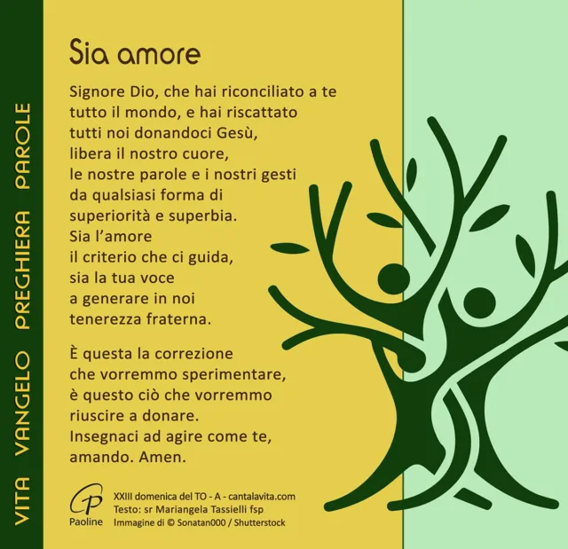 Sia amore - Preghiera per un cuore umile e unito nell'amore Sia amore - Preghiera per un cuore umile e unito nell'amore