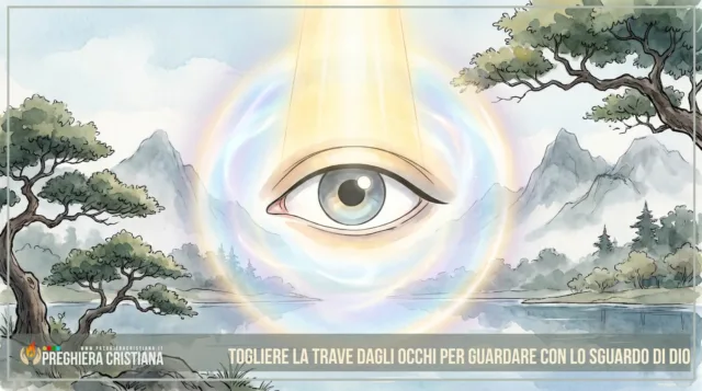 Togliere la trave dagli occhi per guardare con lo sguardo di Dio Togliere la trave dagli occhi per guardare con lo sguardo di Dio