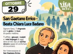 Preghiera del mattino 29 ottobre con Chiara Luce Badano San Gaetano Errico e la Beata Chiara Luce Badano all’alba sulle colline, con giovani in cammino e un amico in carrozzina
