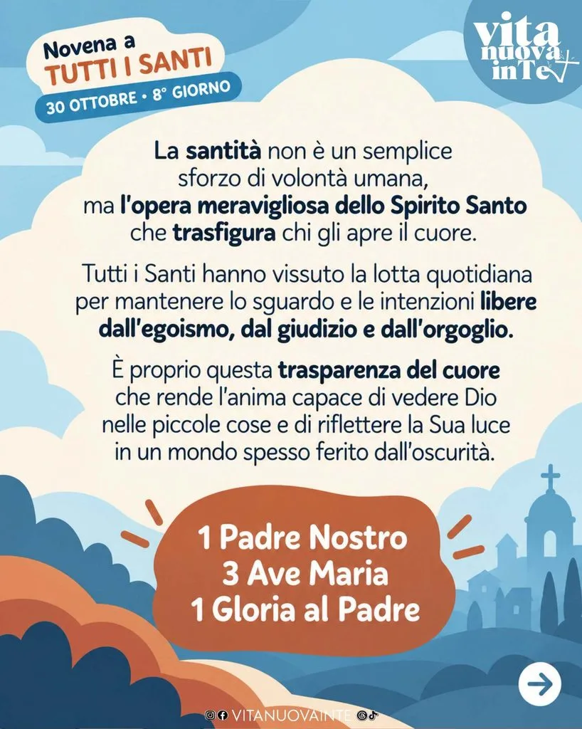Meditazione dell’8° giorno: la santità è opera dello Spirito Santo, che trasfigura chi gli apre il cuore